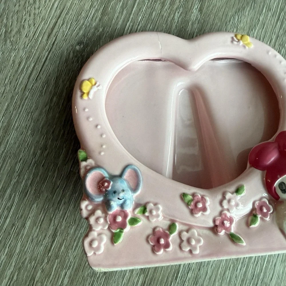 Vintage 1983 Sanrio My Melody Heart Picture Ceramic Photo Frame Japan Made RARE